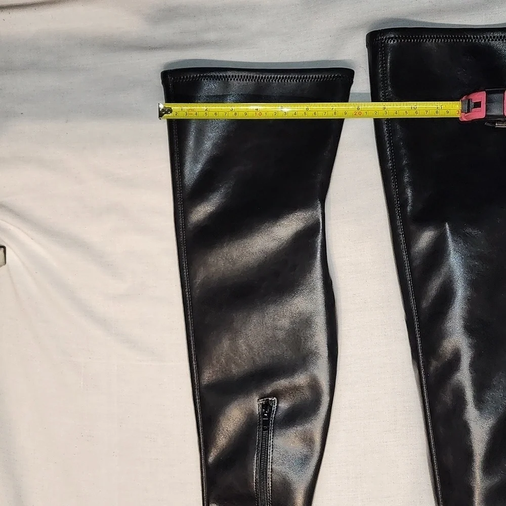 Open edit over the knee boots black size 6.5 nwob